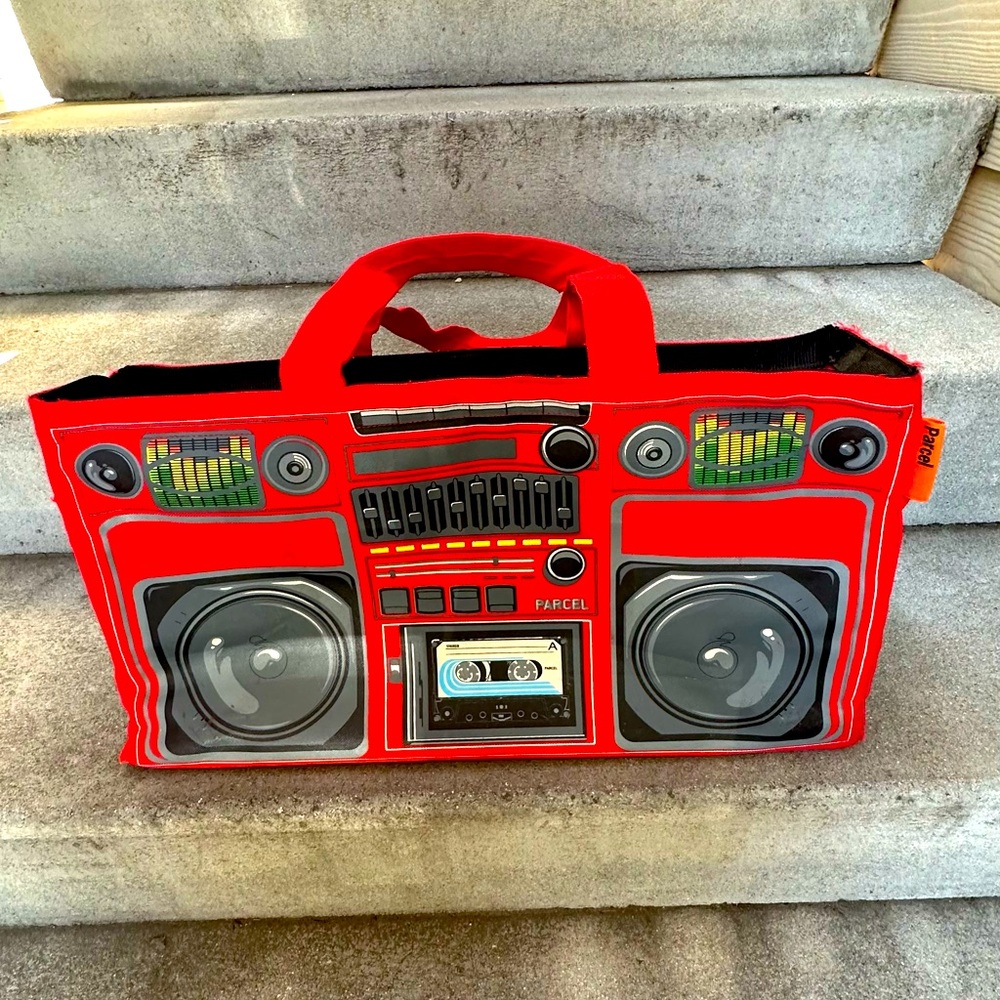 Rare Parcel Cassette Tape Deck Bag red